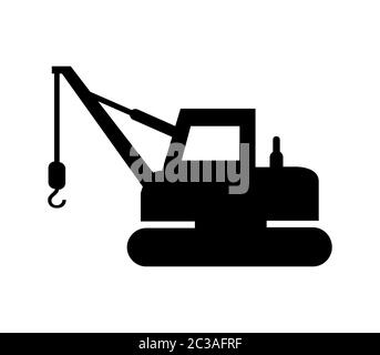 crane icon illustrated in vector on white background Stock Photo