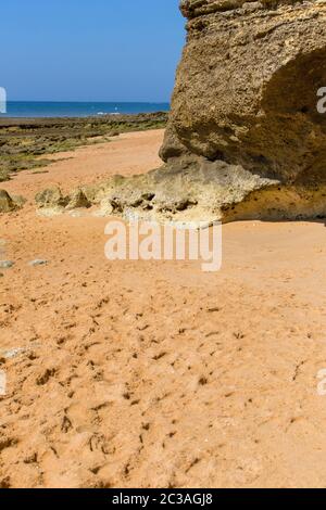 beautiful beach at Albufeira, Algarve, the south of portugal Stock Photo