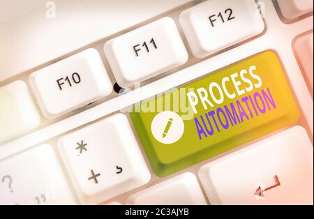 Handwriting text Process Automation. Conceptual photo the use of technology to automate business actions Stock Photo