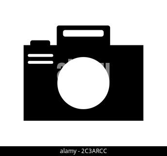 photo camera icon in vector on white background Stock Photo - Alamy
