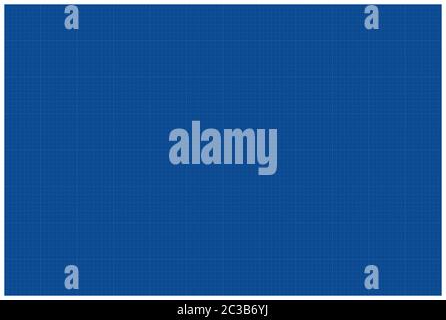 Blueprint clean background. Blue lined architecture backdrop. Blank Technical industrial concept illustration. Wide wallpaper, pattern digital paper. Stock Photo