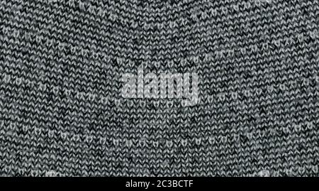 black white and grey wool texture useful as a background Stock Photo