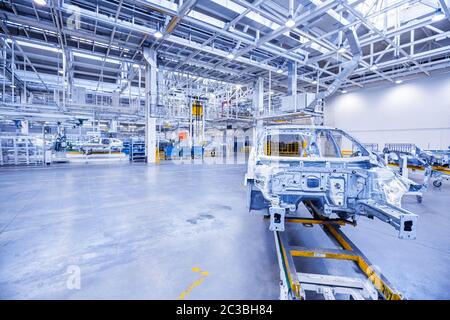 spare parts in a car factory Stock Photo