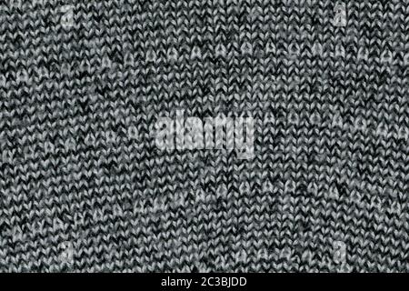 black white and grey wool texture useful as a background Stock Photo