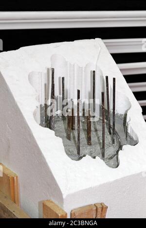 Styron Form Styrofoam concrete form Stock Photo - Alamy