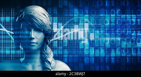Women in Technology and Business Industry Concept Art Stock Photo