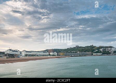 Seaside and Castle Dover Kent England Stock Photo