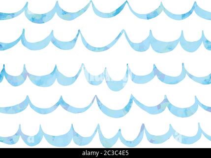 Ocean waves seamless pattern, waves pattern, ocean pattern Stock Vector