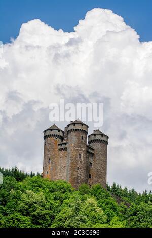 Anjony Castle. Tournemire. Auvergne Volcanoes Regional Nature Park. Cantal. Cantal. Auvergne Stock Photo