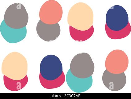 Layered dots seamless pattern, dots pattern, kids and baby seamless pattern Stock Vector