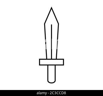 sword icon illustrated in vector on white background Stock Photo