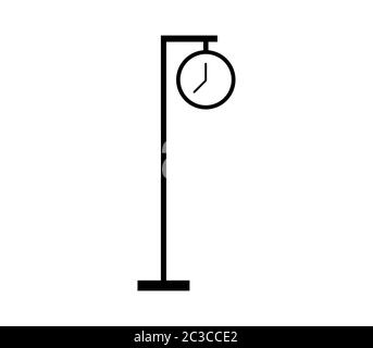 station clock icon illustrated in vector on white background Stock ...