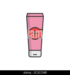 Medical cosmetic vector icon symbol isolated on white background Stock Vector