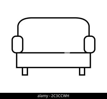 sofa icon illustrated in vector on white background Stock Photo
