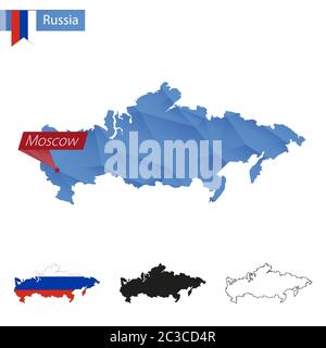 Russian Map Equirectangular Political world map Russian language Equirectangular projection Stock ...
