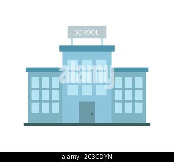 school icon illustrated in vector on white background Stock Photo - Alamy
