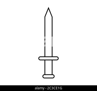 sword icon illustrated in vector on white background Stock Photo