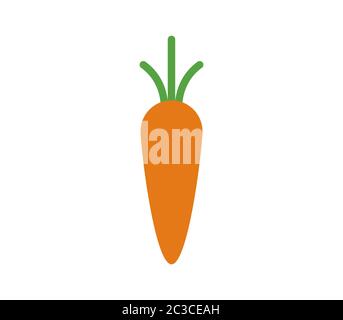 carrot icon illustrated in vector on white background Stock Photo