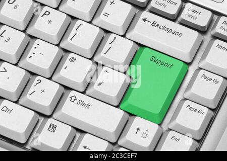 Support key tech keyboard help resource online Stock Photo