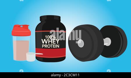 Scoop Of Whey Protein Sport Vector Thin Line Icon Stock Vector Image ...