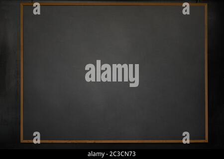 empty chalkboard texture with old vintage wooden frame, blackboard concept Stock Photo