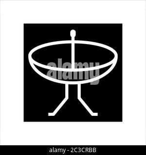 Satellite Dish Icon Vector Art Illustration Stock Vector