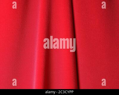 red fabric curtain used in a theatre Stock Photo