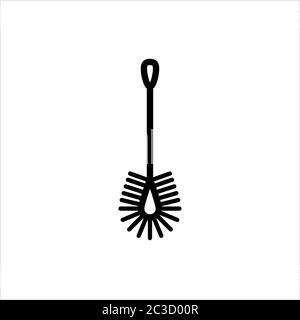 Bathroom, cleaning, line, thin, toilet brush icon - Download on Iconfinder