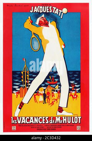 Les Vacances De Monsieur Hulot - French Vintage Movie Poster Stock