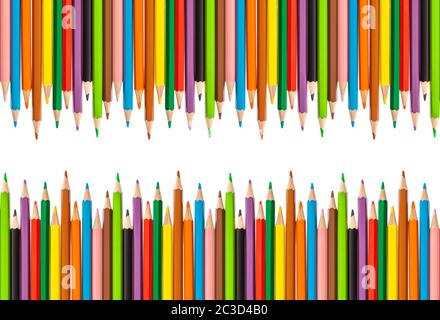 Multicolored pencils Stock Photo