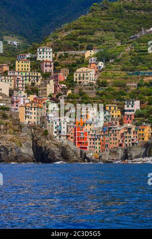 Riomaggiore in Cinque Terre - Italy Stock Photo
