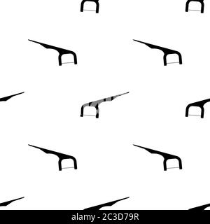 Flossing Tool, Dental Cleaning Tool Seamless Pattern Vector Art Illustration Stock Vector