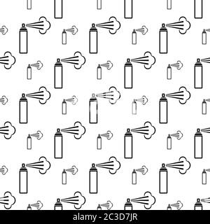 Aerosol Fluid Spray Cloud Icon Seamless Pattern Vector Art Illustration Stock Vector