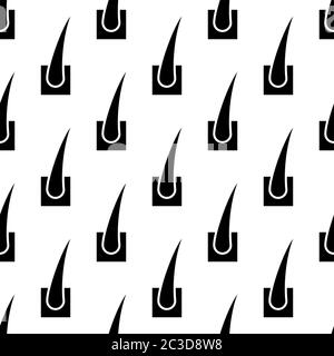 Hair Follicle Icon Seamless Pattern Vector Art Illustration Stock Vector