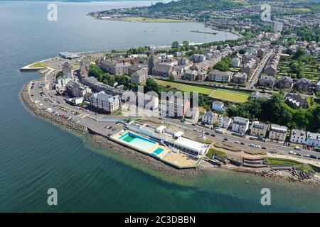 Aerial drone view of Gourock Inverclyde Stock Photo