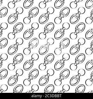 Key Chain Seamless Pattern, Key Ring Vector Art Illustration Stock Vector