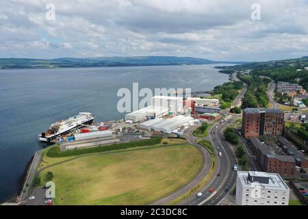 Ferguson Marine Port Glasgow Shipyard building the CalMac ferry MV Glen ...