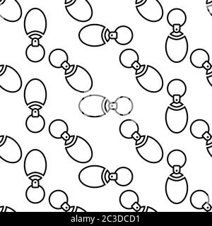 Key Chain Seamless Pattern, Key Ring Vector Art Illustration Stock Vector