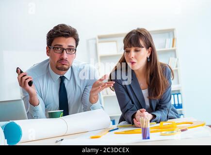 Engineers working on new project Stock Photo