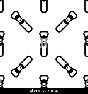 Bottle Opener Icon Seamless Pattern Vector Art Illustration Stock Vector