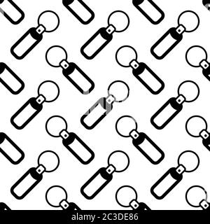 Key Chain Seamless Pattern, Key Ring Vector Art Illustration Stock Vector