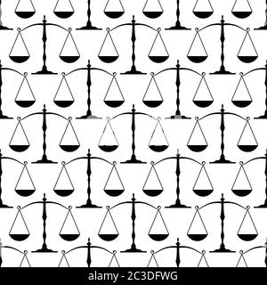 Weight Balance Icon Seamless Pattern Vector Art Illustration Stock Vector