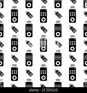 Remote Icon Seamless Pattern, Remote Vector Art Illustration Stock Vector