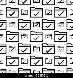 Computer Folder Icon, File Folder System Seamless Pattern Vector Art Illustration Stock Vector