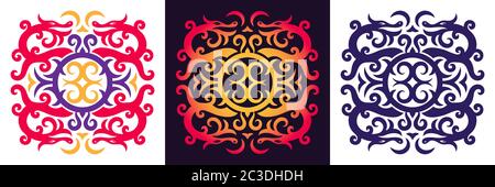 Intricate dragon pattern Stock Vector