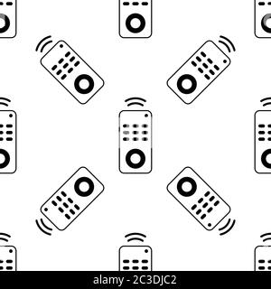 Remote Icon Seamless Pattern, Remote Vector Art Illustration Stock Vector