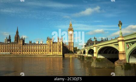 big ben and the english parliament houses in london Stock Photo
