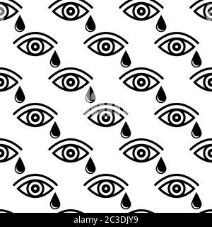 Eye Drop Icon Seamless Pattern Vector Art Illustration Stock Vector ...