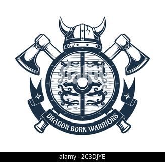 Viking coat of arms Stock Vector