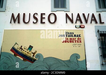 Exterior view of Untzi Naval Museum.Port of San Sebastian. Gipuzkoa. Basque Country.Spain Stock Photo